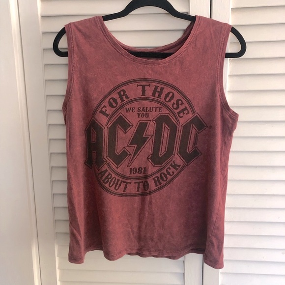 AC/DC | Tops | Acdc Muscle Tee | Poshmark